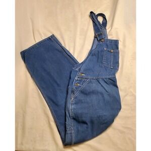Vintage Sears Roebucks Overalls Farmer Carpenter Work Jeans Union Made USA 46x30